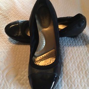 Black Patent Wedge Shoes